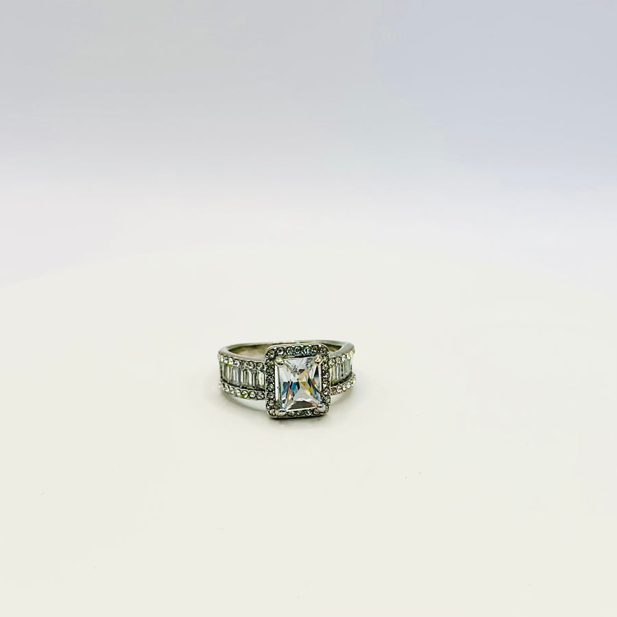 Emerald Multi Faceted Ring