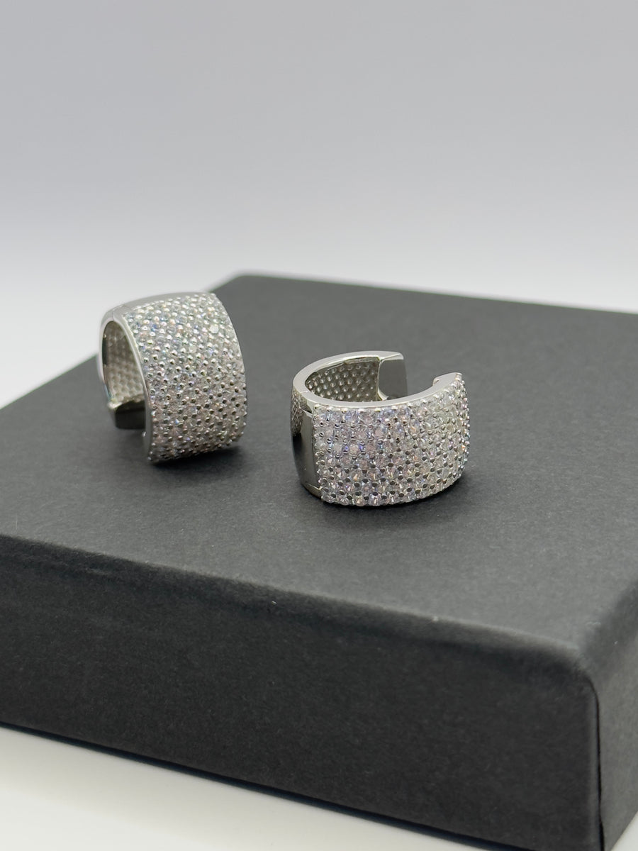 Stunning Pave Huggie Earrings