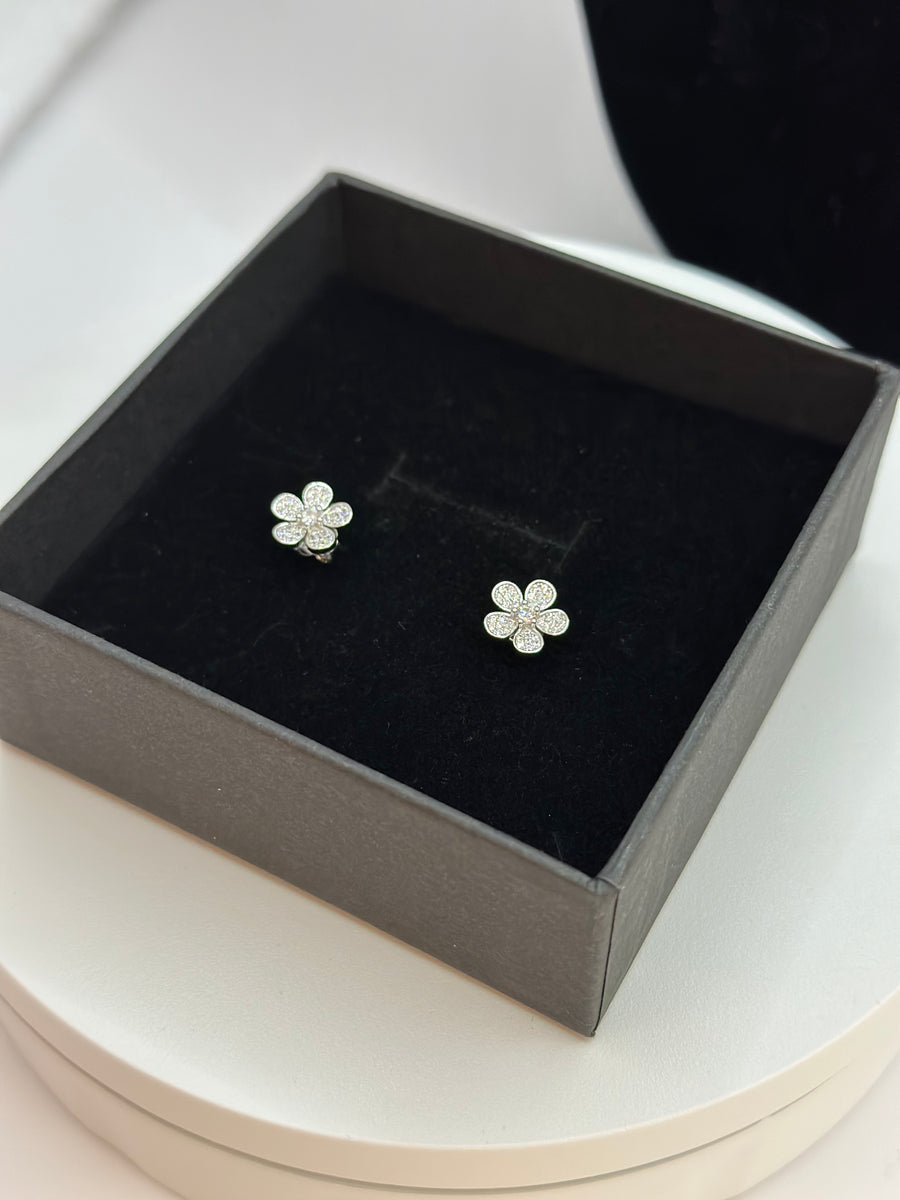 Pave Daisy Earrings