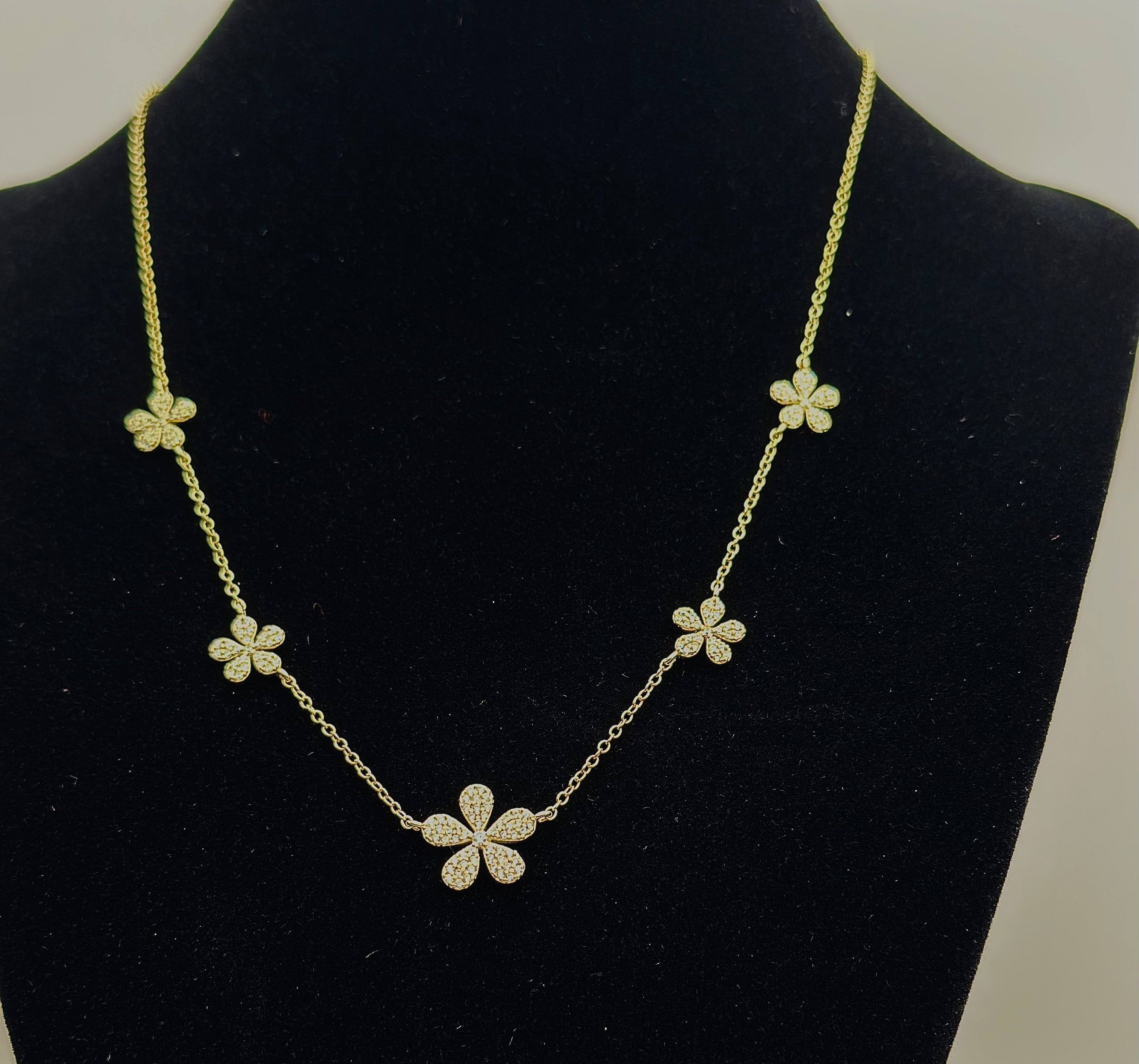 Pave Daisy Necklace