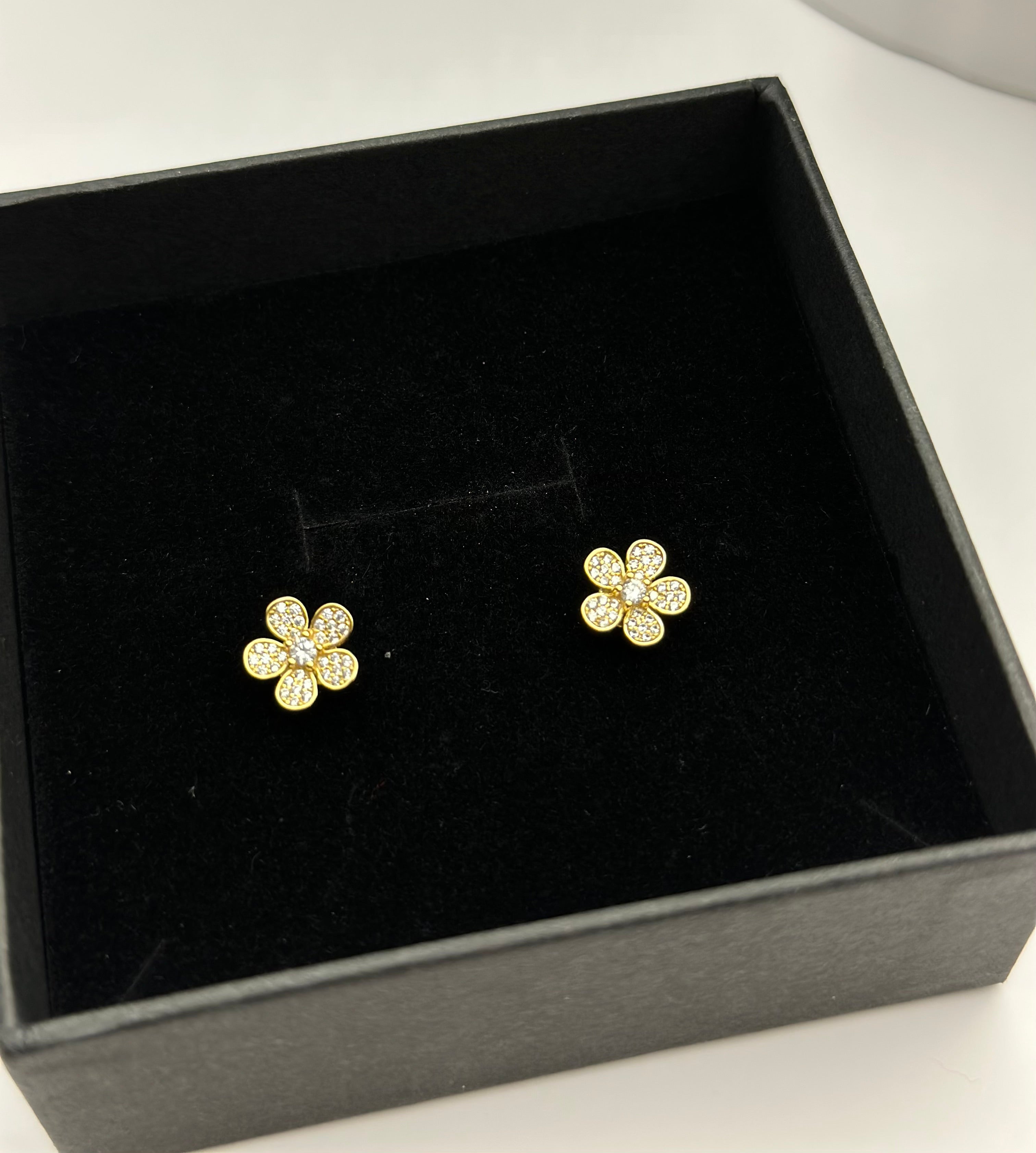 Pave Daisy Earrings