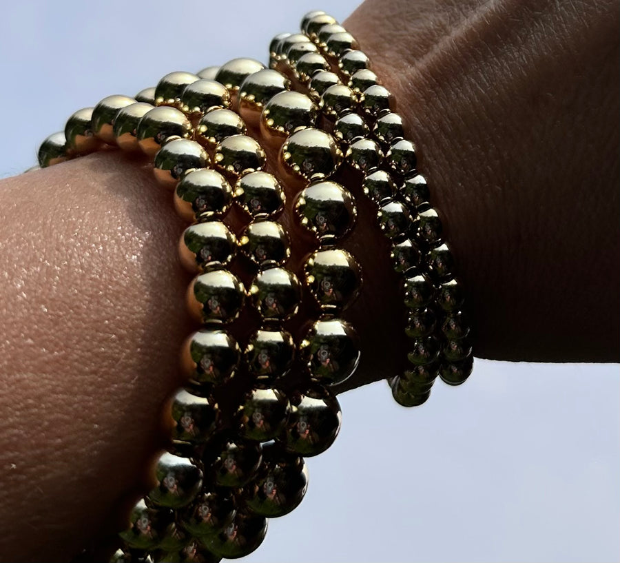 Five Strand Metal Beaded Bracelet