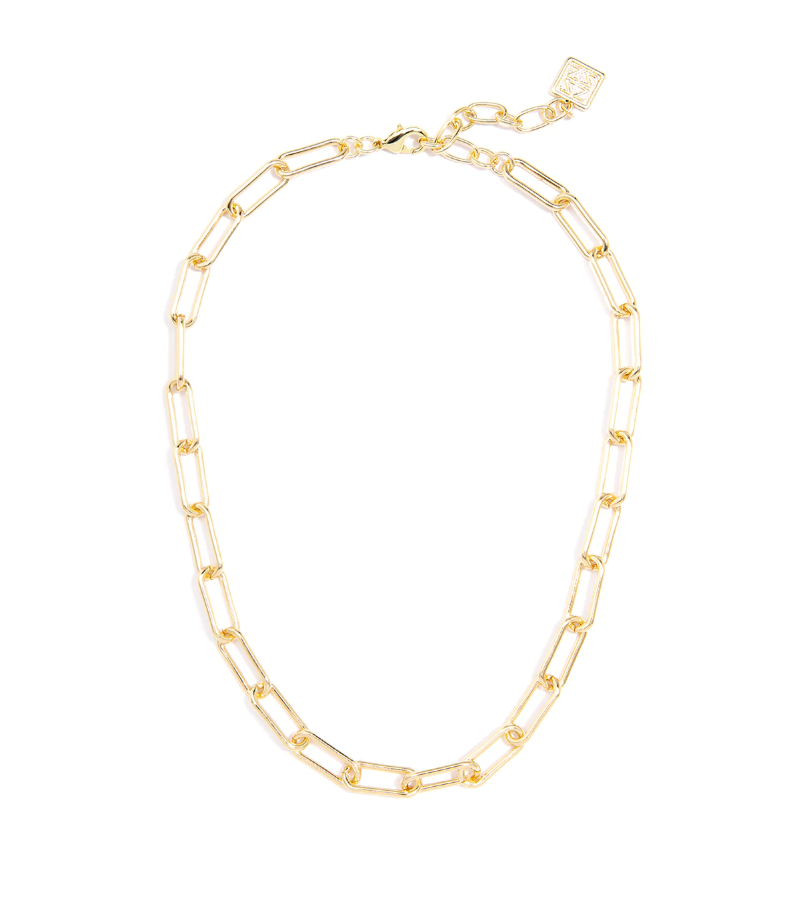 Large Paperclip Link Gold Necklace