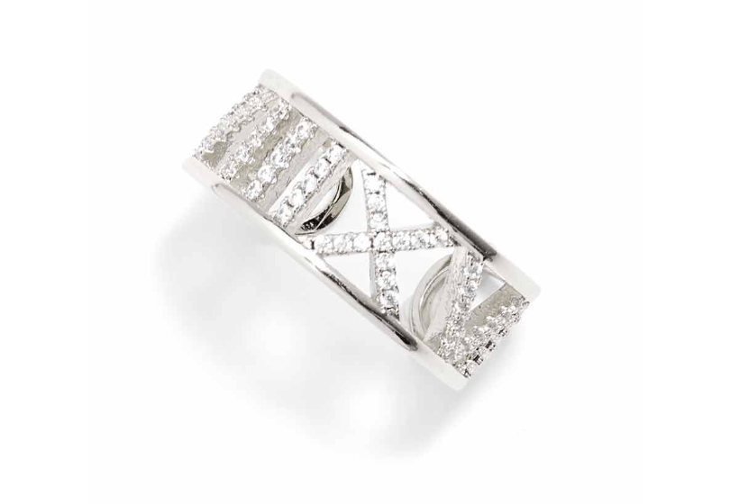 Pavé Crystal Cut-Out Ring